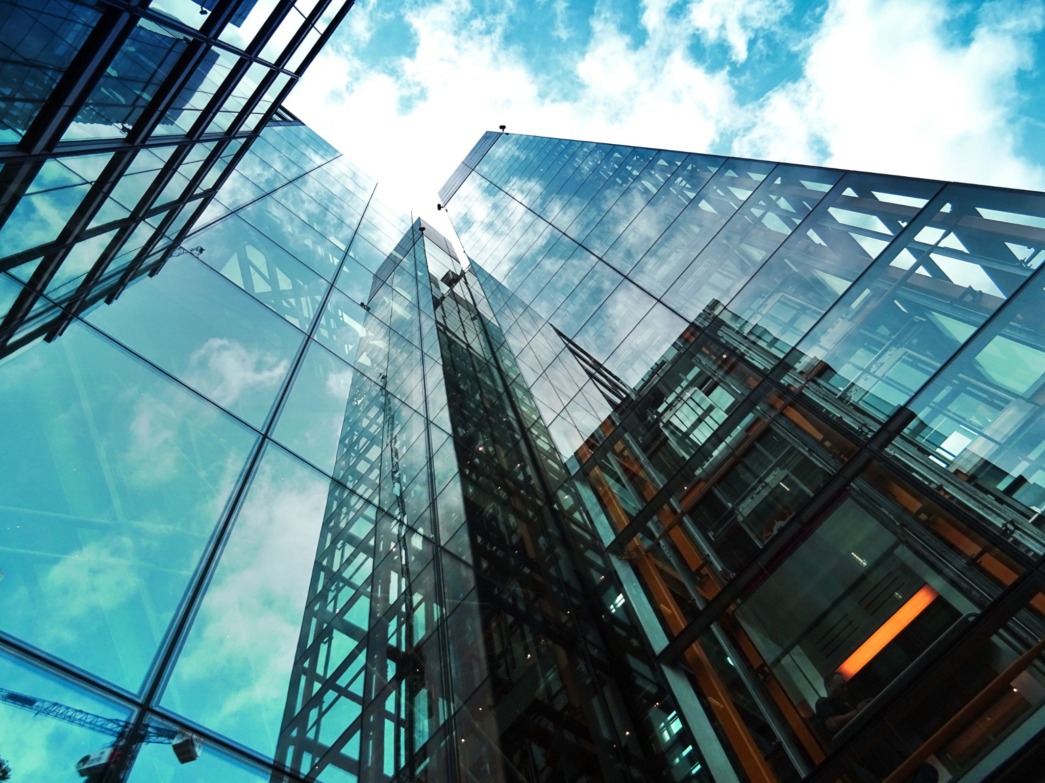 Modern corporate office buildings